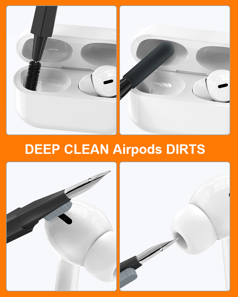 Tounee Keyboard Cleaner Kit, Electronics Cleaning Kit with Retractable Big Brush, Portable, 20 in 1 Multi-Tool Kit for Phones, Tablet, Computer, PC Monitor,TV Camera Lens with 2.5ml Mist Spray