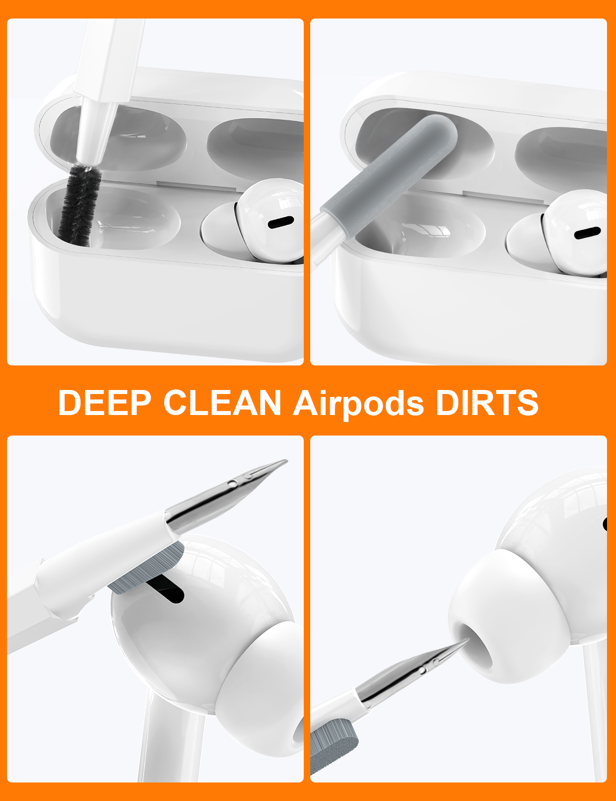 Tounee Keyboard Cleaner Kit, Electronics Cleaning Kit With Retractable Big Brush, Portable, 20 In 1 Multi-Tool Kit For Phones, Tablet, Computer, PC Monitor,TV Camera Lens With 2.5ml Mist Spray