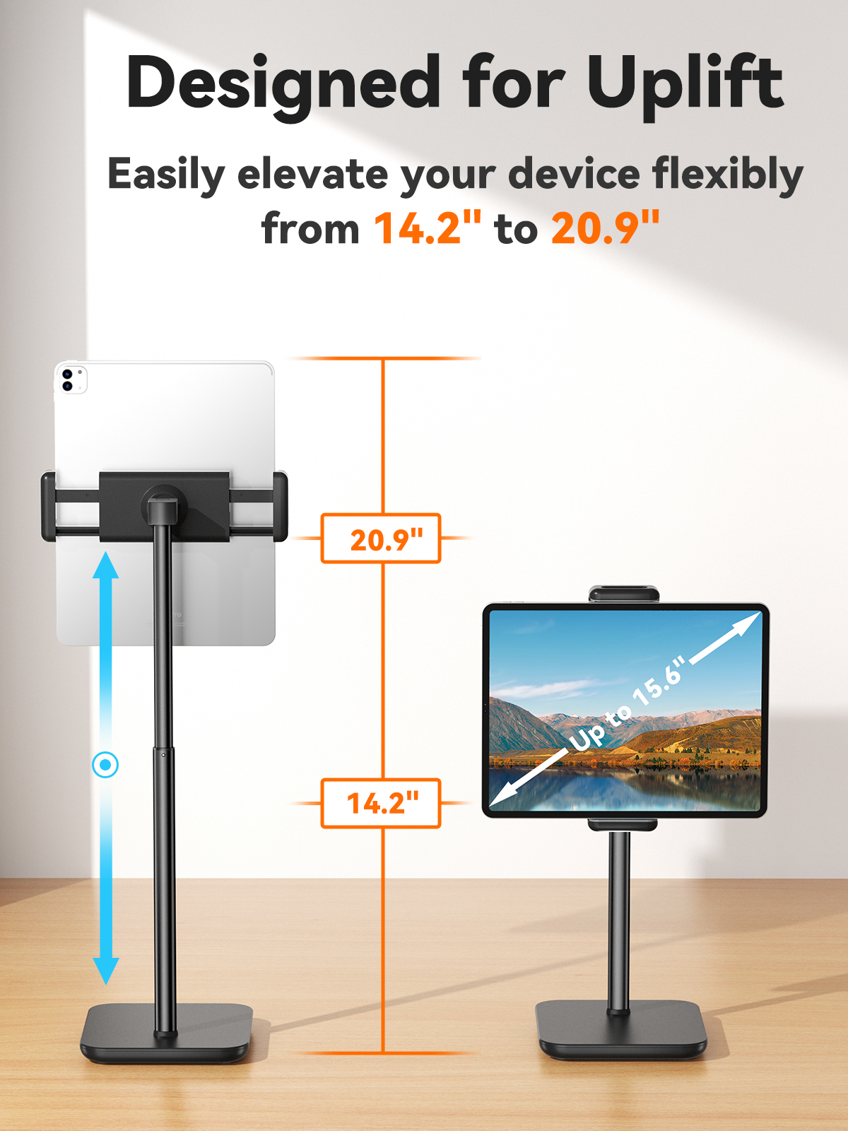 Adjustable iPad Stand with 21