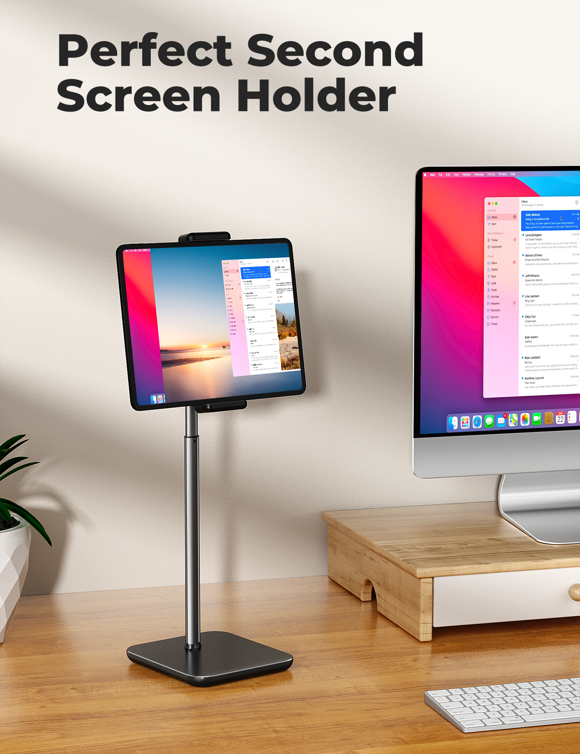 Adjustable iPad Stand with 21