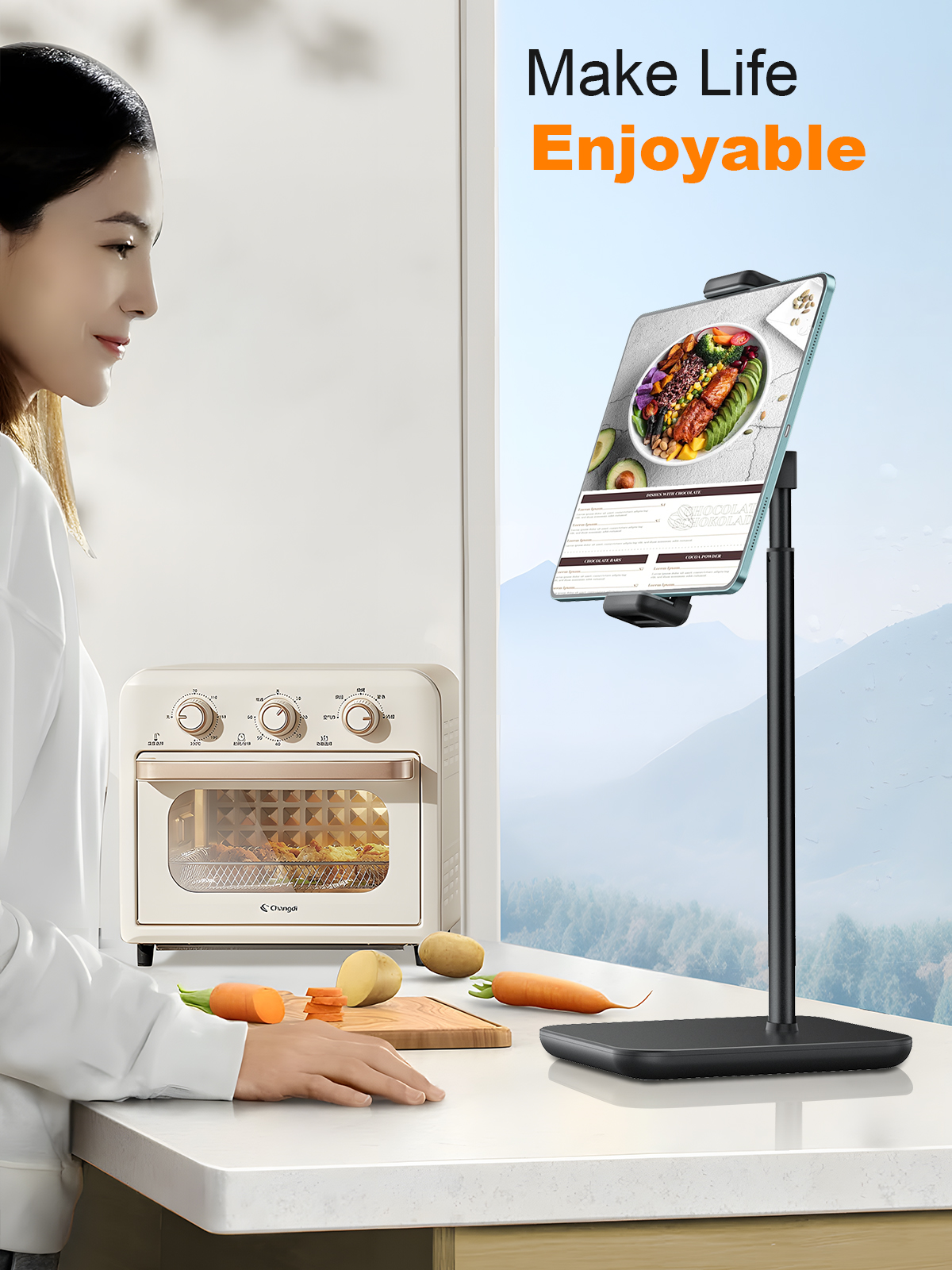 Adjustable iPad Stand with 21